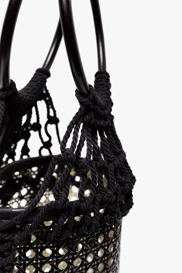 Azalea Woven Net Bucket Bag Garmentory