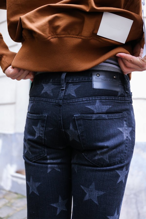 TAKAHIROMIYASHITA The Soloist. Star Stretch Slim Slit Knee Denim
