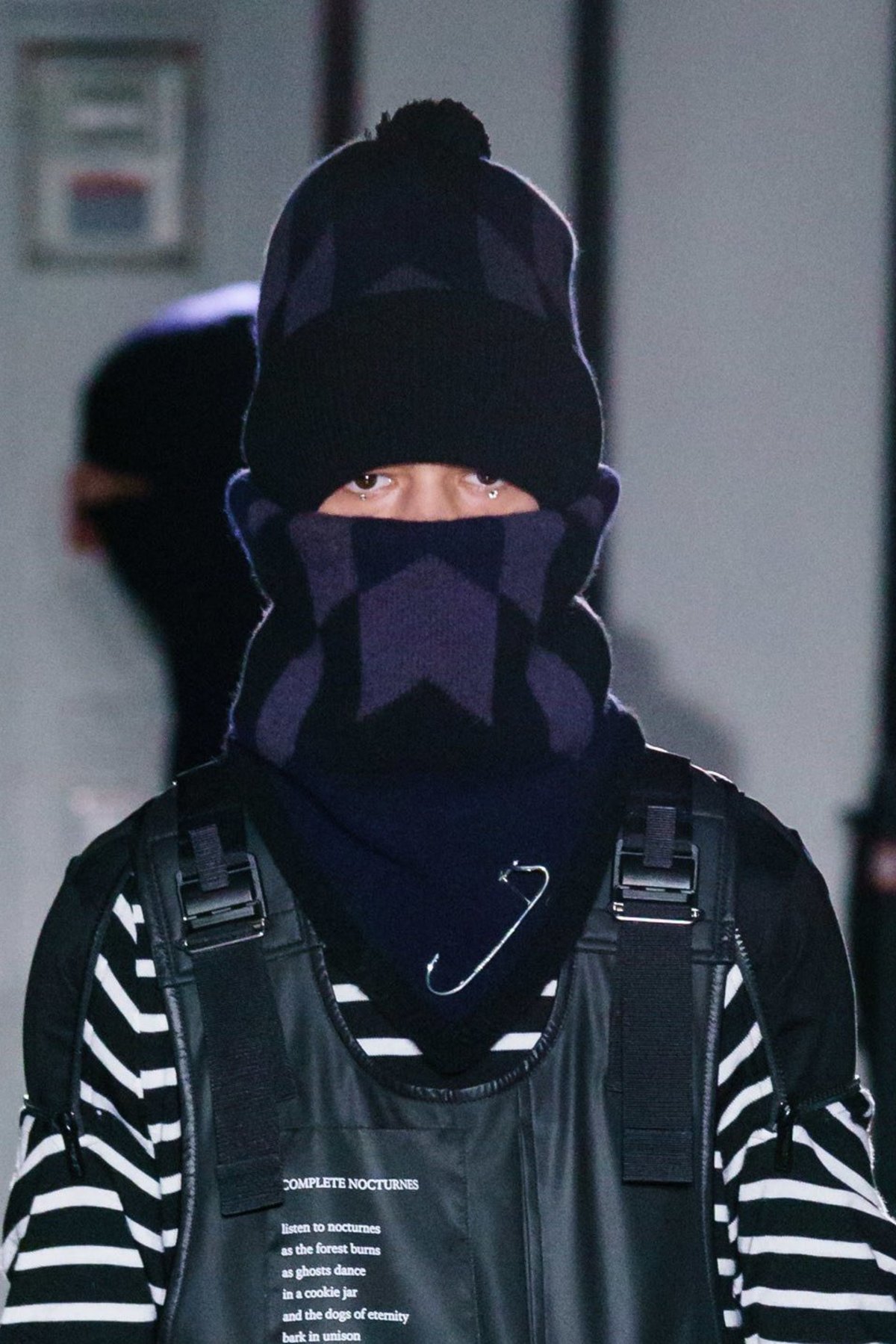 TAKAHIROMIYASHITA The Soloist. Patterned Knit Bandana Neck Warmer