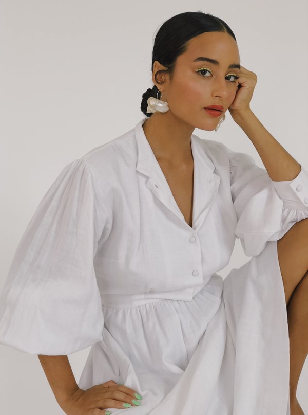 Hannah Kristina Metz Fairfax Dress - White Hannah Kristina Metz Fairfax Dress - White