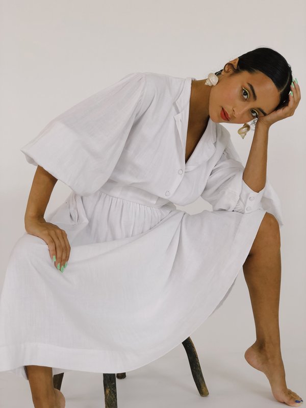 Hannah Kristina Metz Fairfax Dress - White Hannah Kristina Metz Fairfax Dress - White