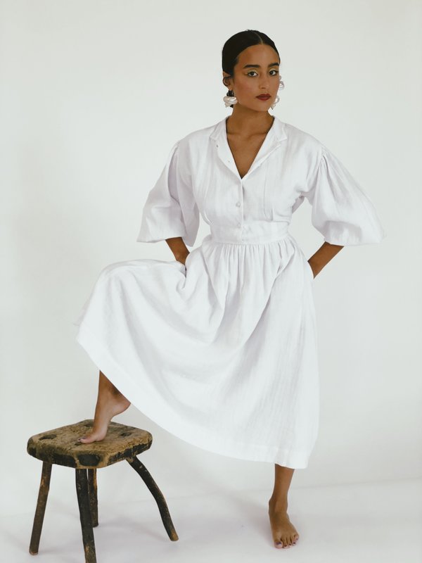 Hannah Kristina Metz Fairfax Dress - White Hannah Kristina Metz Fairfax Dress - White