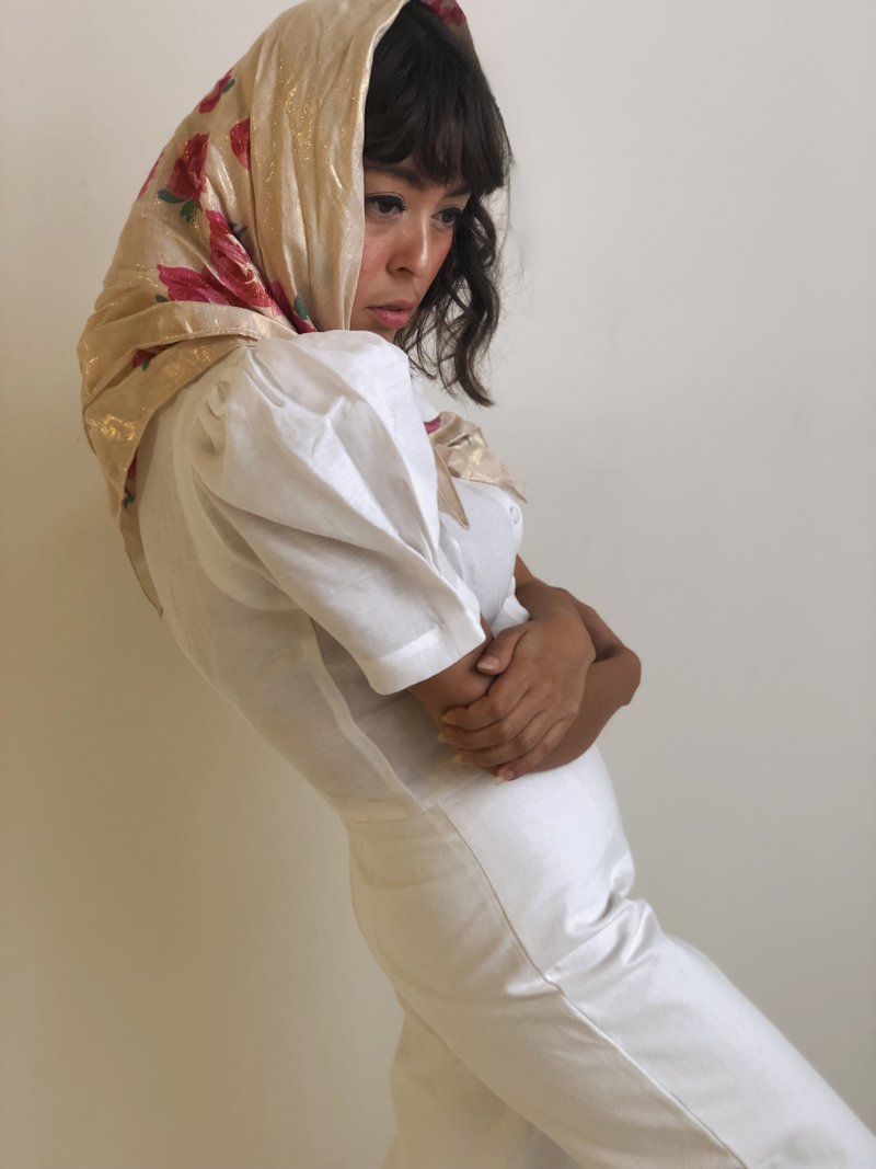 Hannah Kristina Metz Linen Harriet Blouse - White