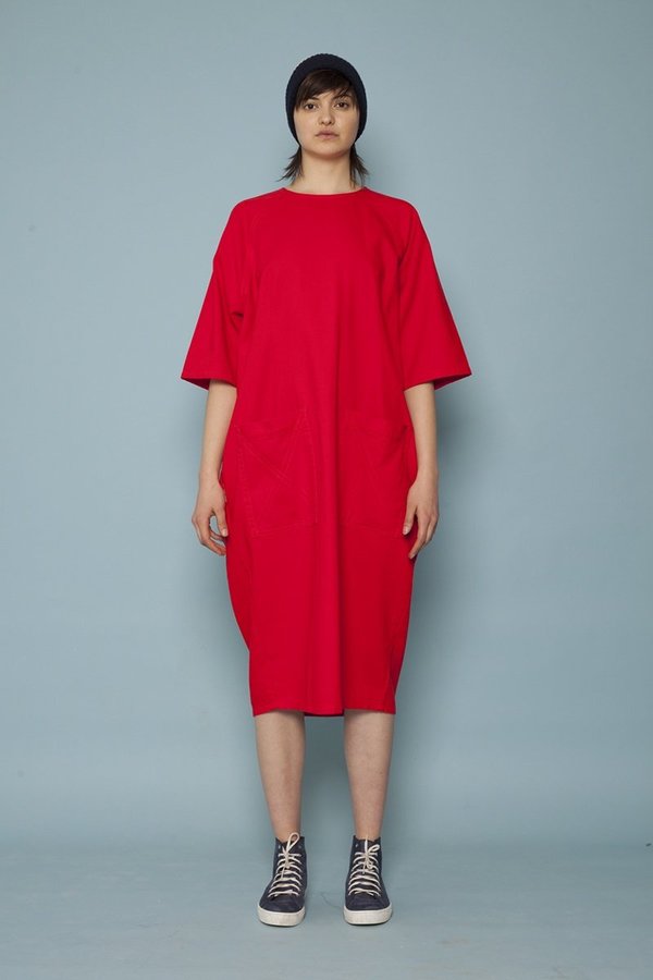 cotton drill dress Cotton drill mini dress - storm blue
