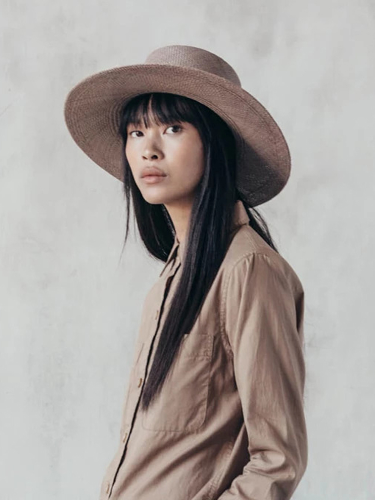 Janessa Leone Rena Boater Hat - Silver Sage | Garmentory display picture 1