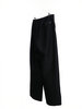 MÜNN WOOL SILK WIDE TROUSERS - BLACK - Thumbnail 2