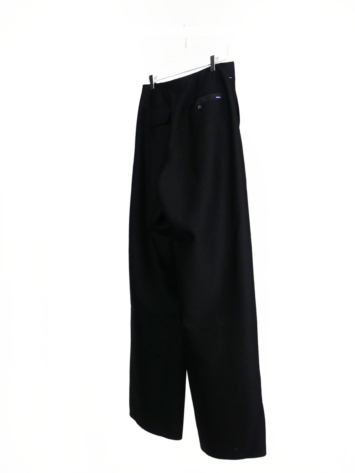 MÜNN WOOL SILK WIDE TROUSERS - BLACK - Image 2 of 6