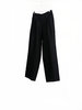 MÜNN WOOL SILK WIDE TROUSERS - BLACK - Thumbnail 3