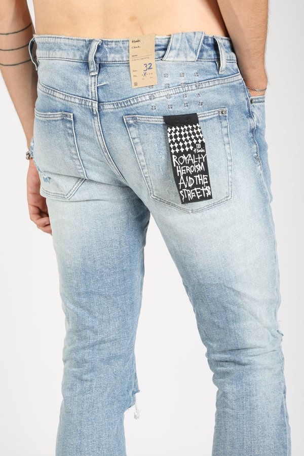 Ksubi Chitch Jean Punk Blue Thrashed