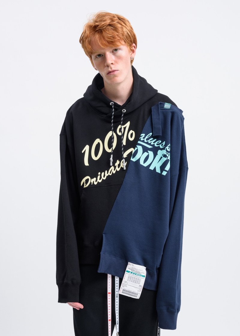 Mihara Yasuhiro Combined Hoodie - Black | Garmentory