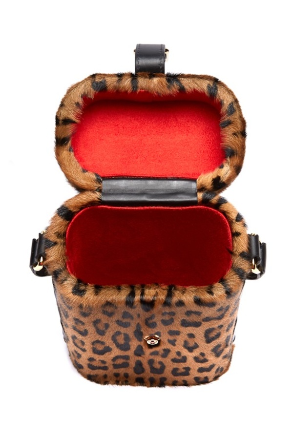 Officina del Poggio Mini Safari Hair Bag - Leo/Nero Officina del Poggio Mini Safari Hair Bag - Leo/Nero