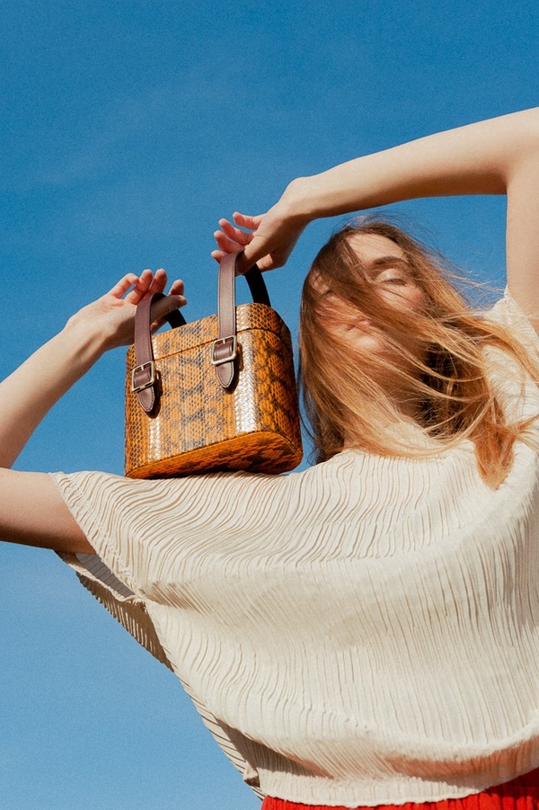 Officina del Poggio Picnic Safari Bag - Senape/Nero Snakeskin Officina del Poggio Picnic Safari Bag - Senape/Nero Snakeskin