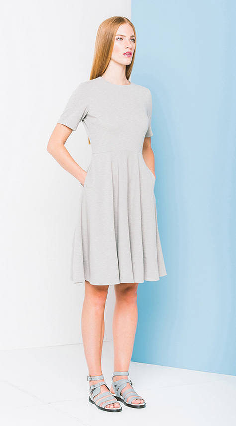 Obakki Variegated Knit Flare Dress Obakki Variegated Knit Flare Dress