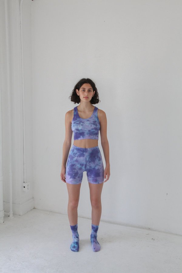 KkCo Cycle Short - Grape Tie Dye