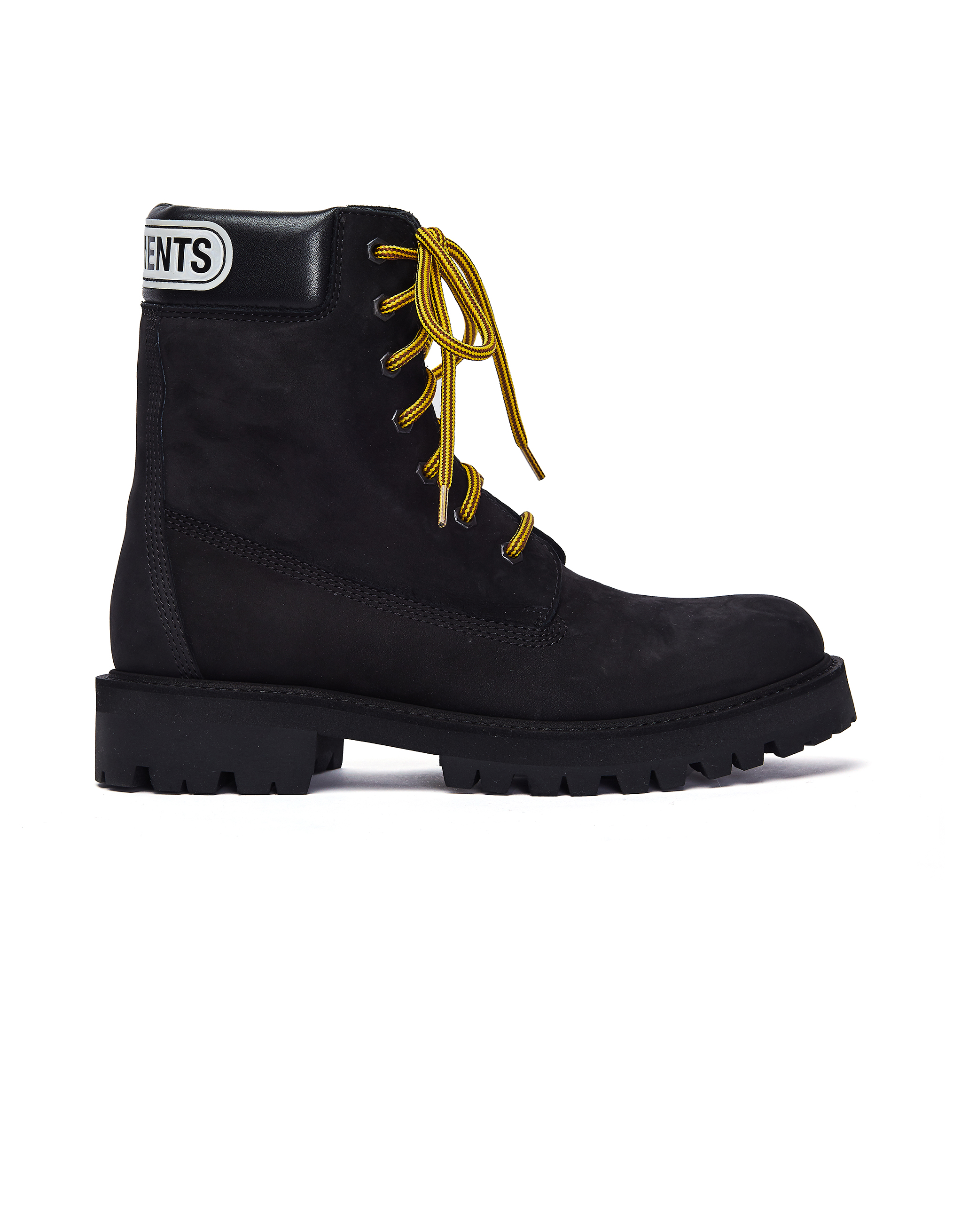 Vetements Leather Trucker Boots - Black | Garmentory