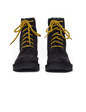 Vetements Leather Trucker Boots - Black | Garmentory