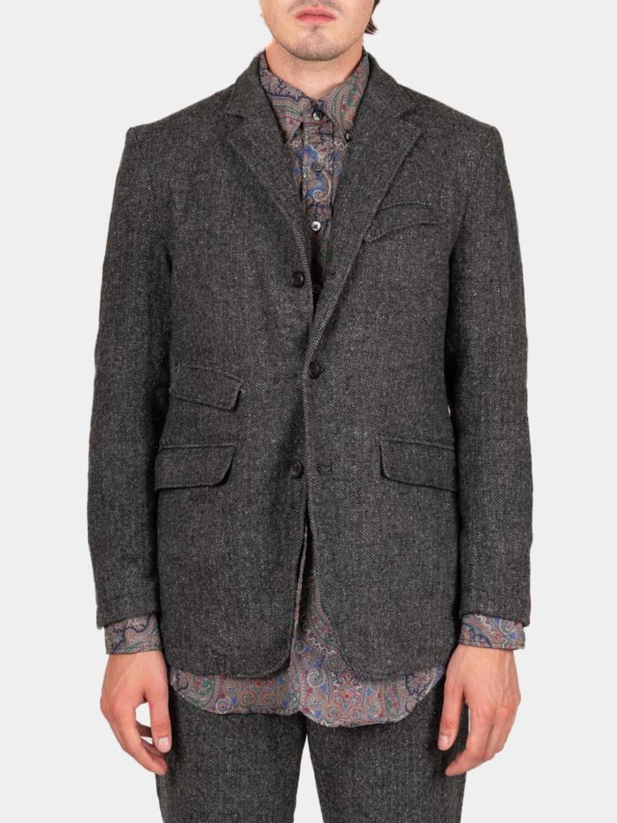 Engineered Garments Andover Jacket Poly Wool Herringbone - Grey