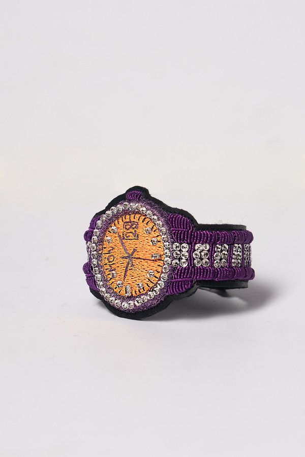 Walter Van Beirendonck W-Bracelet - Purple | Garmentory