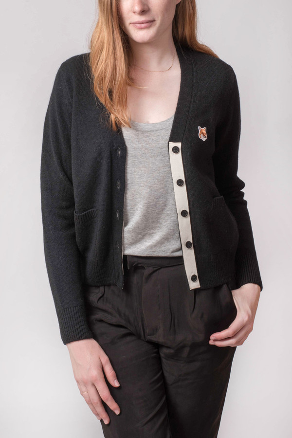 maison kitsune women's cardigan
