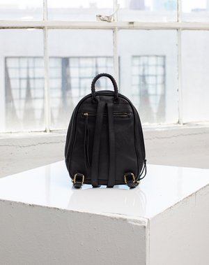 cleobella black leather backpack Shop Santa Monica Weekender White Loop terry and cow leather exterior with cotton twill lining Cleobella Fringe Trim Tote Bag