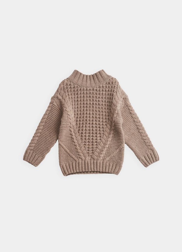 KIDS Belle Enfant Cable Knit Sweater - Hazelnut KIDS Belle Enfant Cable Knit Sweater - Hazelnut
