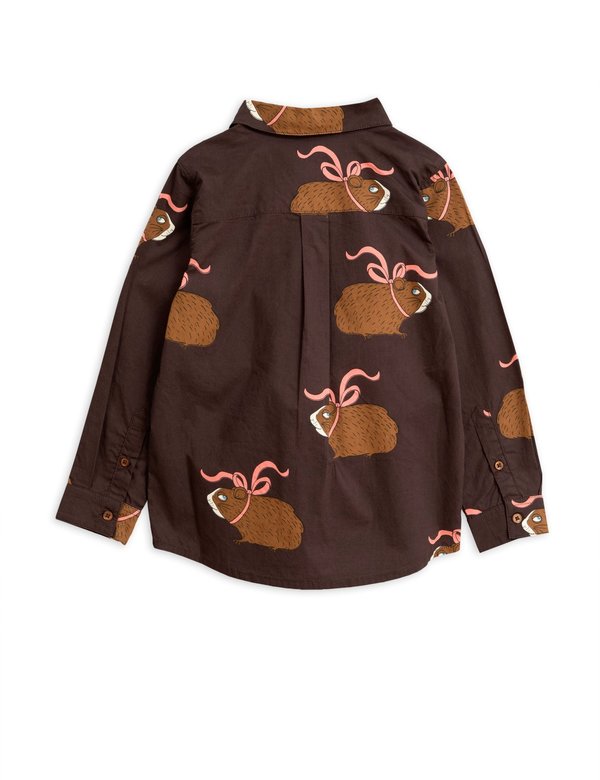 kids Mini Rodini Posh Guinea Pig Shirt - brown kids Mini Rodini Posh Guinea Pig Shirt - brown