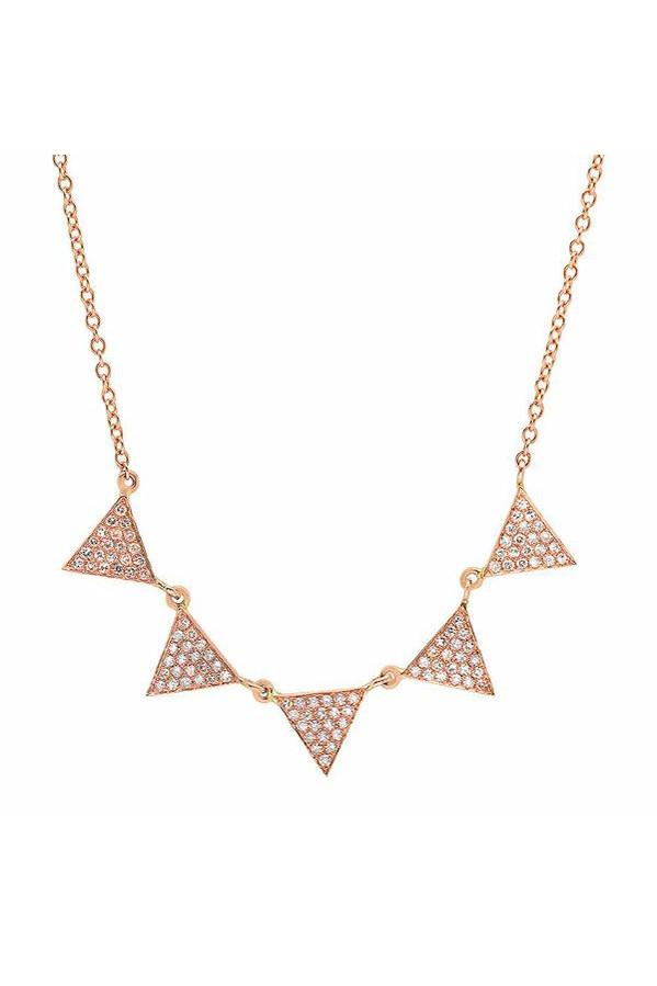 Sachi Jewelry Multi Triangle Drop Necklace Sachi Jewelry Multi Triangle Drop Necklace