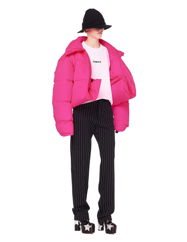 VETEMENTS Puffer Jacket Fluo Pink ダウン Vetements Fluo Puffer Jacket - Pink | Garmentory