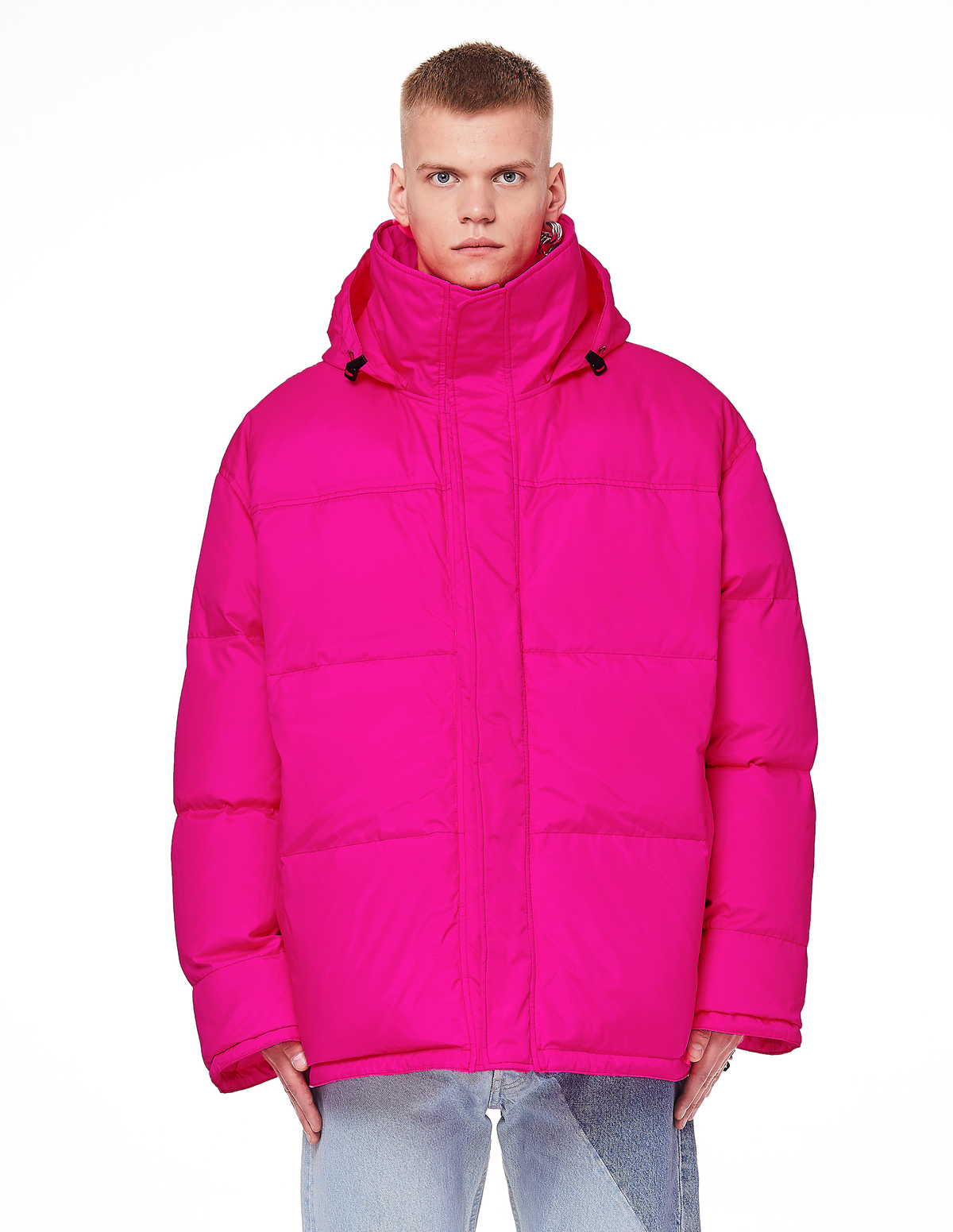 VETEMENTS Puffer Jacket Fluo Pink ダウン Vetements Fluo Puffer Jacket - Pink | Garmentory
