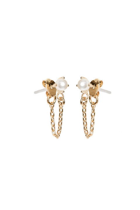 Bing Bang NYC Pearl Continuous Earrings Bing Bang NYC Pearl Continuous Earrings