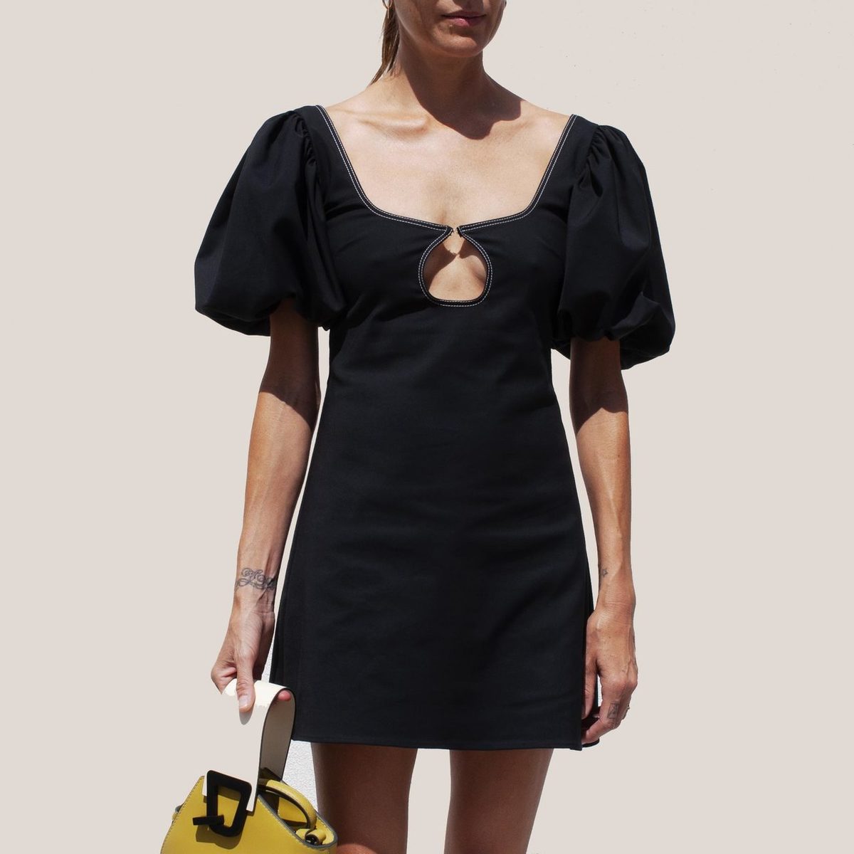 gold cut out mini dress Make It Count Cut Out Sequin Mini Dress in Gold