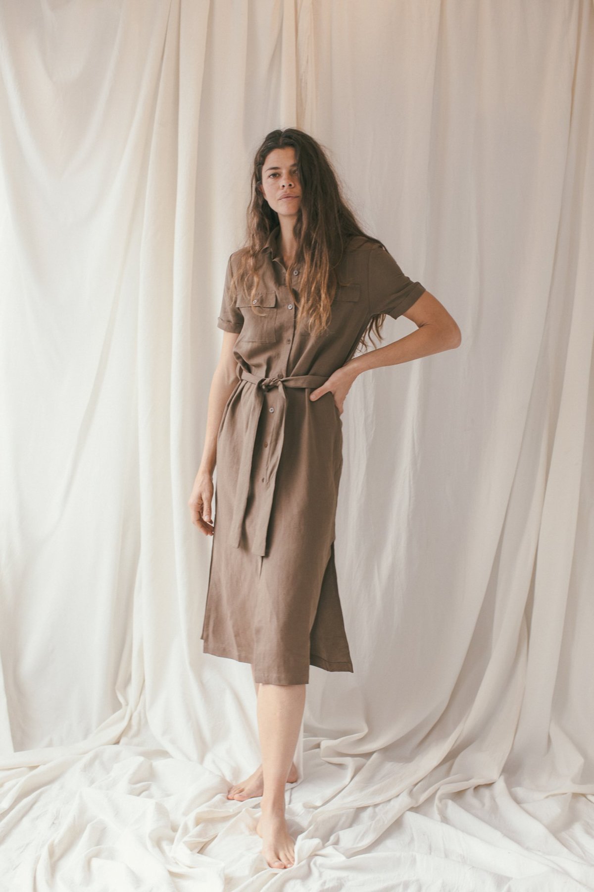 Ozma Light Silk Linen Painter's Dress | Garmentory
