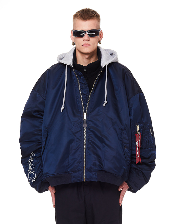 Vetements x Alpha Industries Reversible Bomber Jacket - Navy Blue