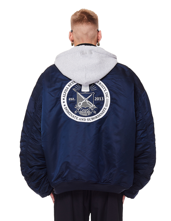 Vetements x Alpha Industries Reversible Bomber Jacket - Navy Blue