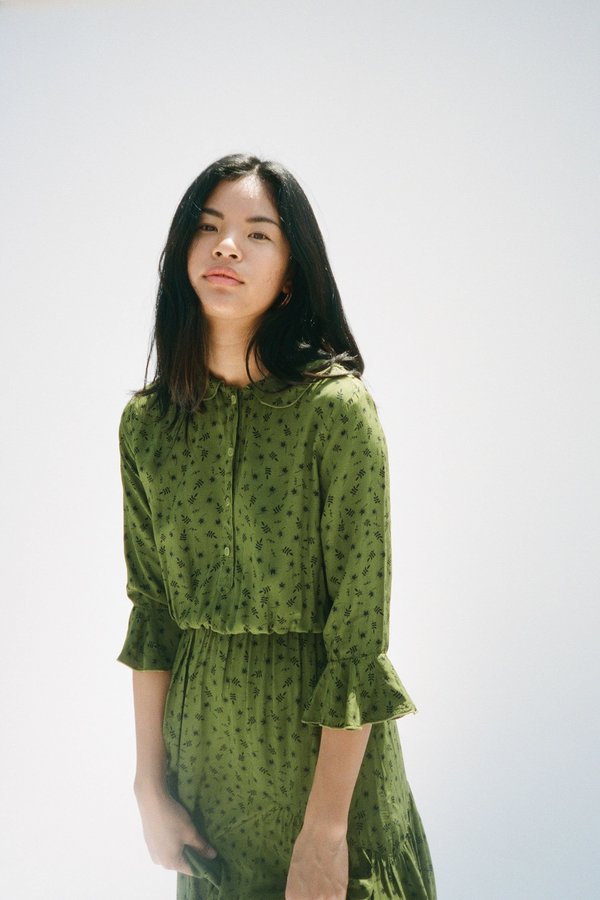 Lacausa Jade Dress - Moss | Garmentory