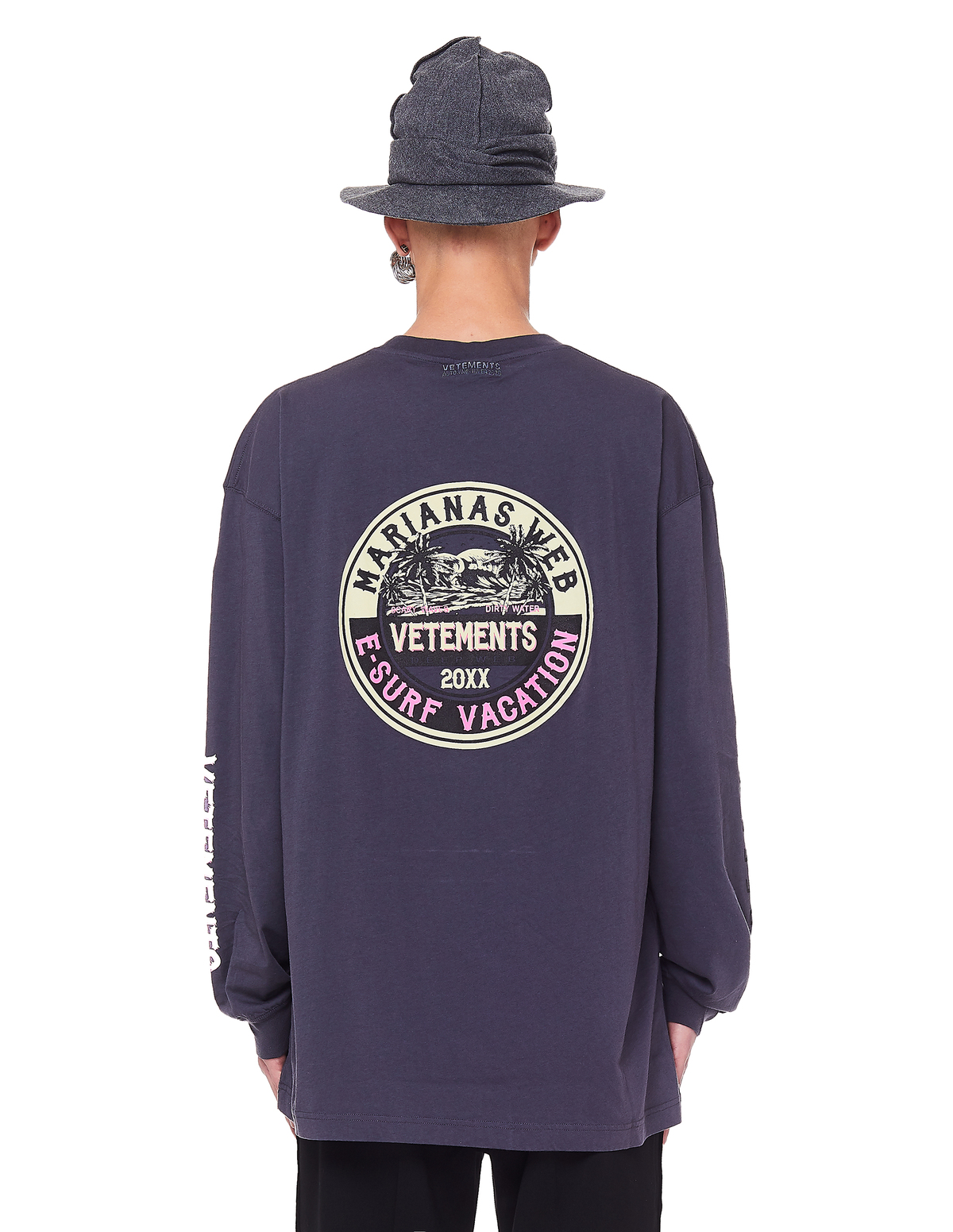 Vetements Cotton Printed L/S T-Shirt - Grey | Garmentory