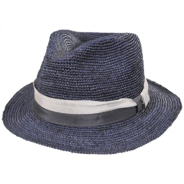 Brooklyn Hat Company raffia hat Calabria Braided Viscose Fedora Hat with Raffia Brim  main image 3