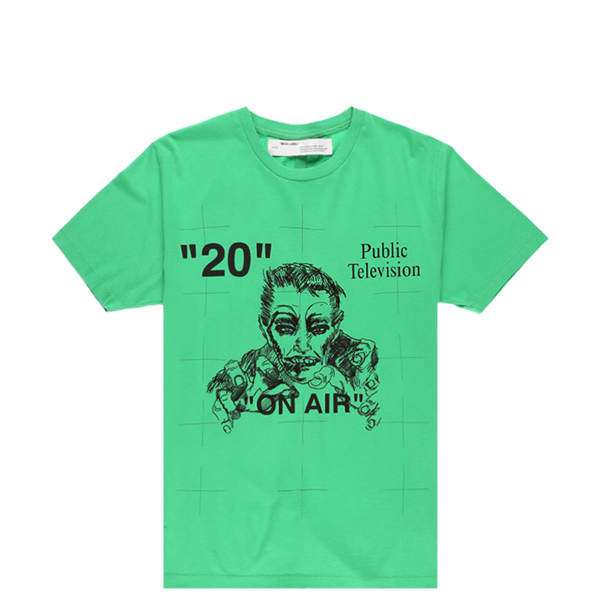 Off White Mirko Artist Slim T Shirt green on Garmentory Off White Mirko Artist Slim T Shirt green on Garmentory