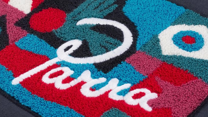 BY PARRA Grab The Flag Crew Neck Sweater - navy blue | Garmentory