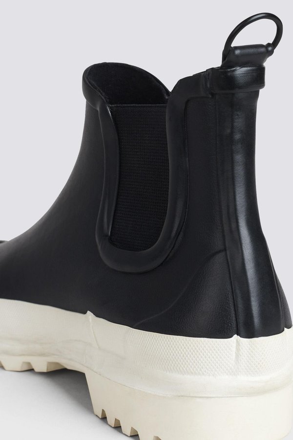 Stutterheim Chelsea Rainwalker Rain Boot Black/White Garmentory