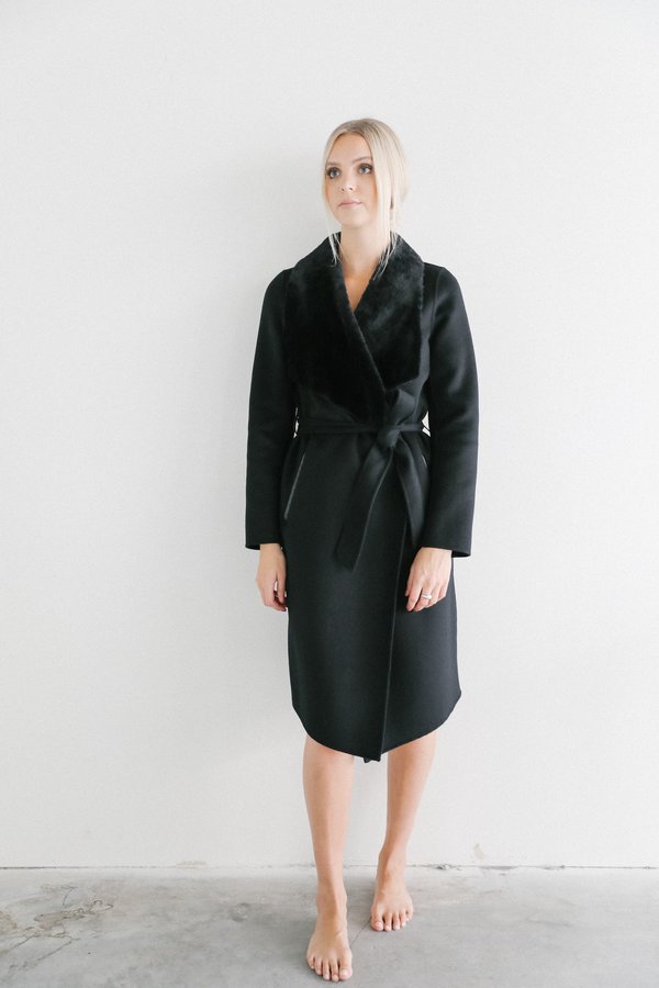 Mackage Sybil Wool Coat Black on Garmentory
