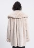 we11done Faux Fur Coat - Ivory  - Thumbnail 2