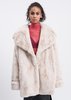 we11done Faux Fur Coat - Ivory  - Thumbnail 3