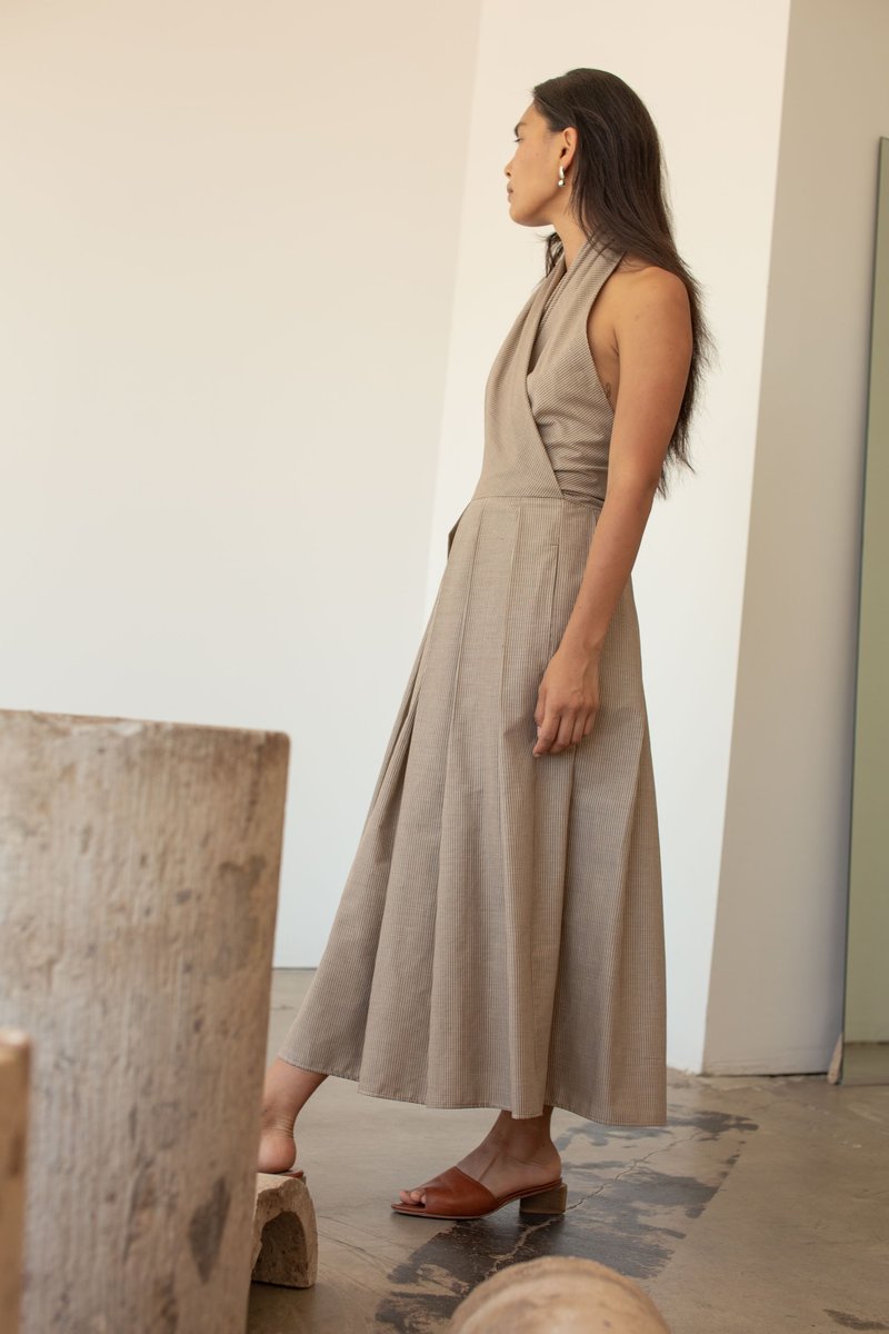 white maxi dress halter White Bare Grace Halter Maxi Dress – STYLED BY ALX COUTURE