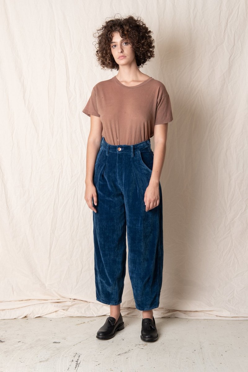 STORY mfg. LUSH JEANS - INDIGO VELVET | Garmentory