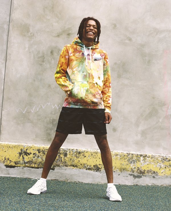 yellow tie dye nike hoodie