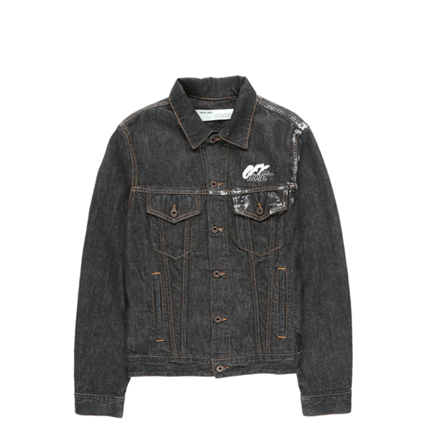 slim black denim jacket