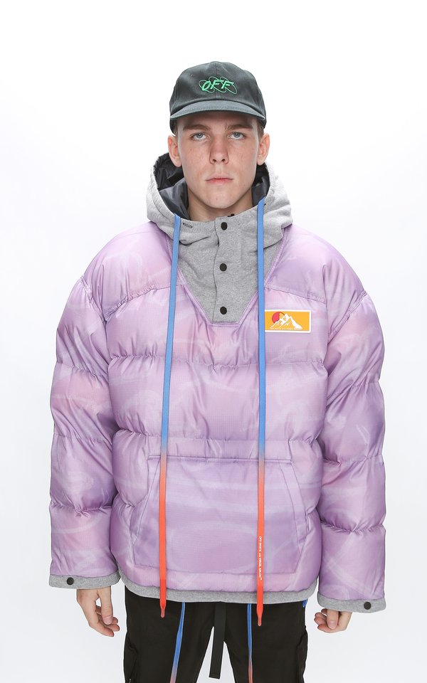 Off-White Spot Reversible Puffer Jacket - Violet | Garmentory 