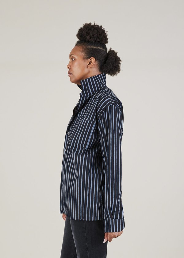 Marimekko Jokapoika Striped Shirt - black/grey stripe | Garmentory
