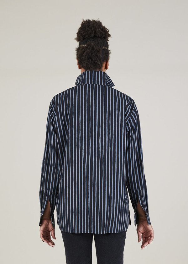 Marimekko Jokapoika Striped Shirt - black/grey stripe | Garmentory